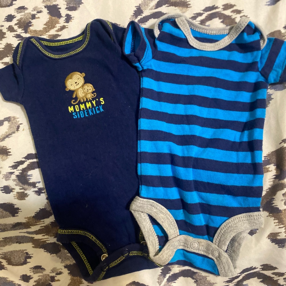 Carter's Blue and Gray Bodysuits for Infants